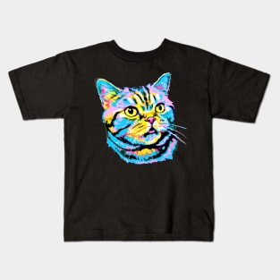 American Shorthair Pop Art - Cat Lover Gif Kids T-Shirt